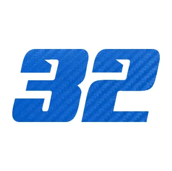 Polep vozidla Startovní číslo 32 typ 6 (57 - 3D karbon modrý) SAMOLEPKA NA AUTO, NÁLEPKA, FÓLIE, POLEP, TUNING, VLASTNÍ TEXT, TISK, AUTOSAMOLEPKY.cz, POLEPY, OBRÁZEK, LOGO, 3D STICKERS
