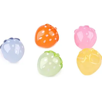 Dětské navlékací korálky Plastové korálky jahoda 19x23 mm, barva mix
