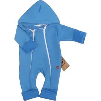 Kojenecký overall Z&Z Dětský teplákový dvouvrstvý rostoucí overal modrý