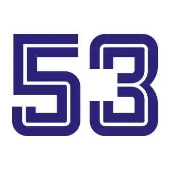 Polep vozidla Startovní číslo 53 typ 7 (22 - střední modrá) SAMOLEPKA NA AUTO, NÁLEPKA, FÓLIE, POLEP, TUNING, VLASTNÍ TEXT, TISK, AUTOSAMOLEPKY.cz, POLEPY, OBRÁZEK, LOGO, 3D STICKERS
