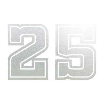 Polep vozidla Startovní číslo 25 typ 5 (60 - pískované sklo) SAMOLEPKA NA AUTO, NÁLEPKA, FÓLIE, POLEP, TUNING, VLASTNÍ TEXT, TISK, AUTOSAMOLEPKY.cz, POLEPY, OBRÁZEK, LOGO, 3D STICKERS