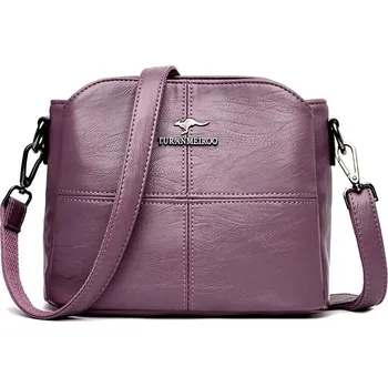 Kabelka Dámská kožená kabelka FLY FF349 Barva: Fialová