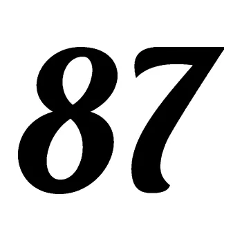 Polep vozidla Startovní číslo 87 typ 3 (01 - černá) SAMOLEPKA NA AUTO, NÁLEPKA, FÓLIE, POLEP, TUNING, VLASTNÍ TEXT, TISK, AUTOSAMOLEPKY.cz, POLEPY, OBRÁZEK, LOGO, 3D STICKERS