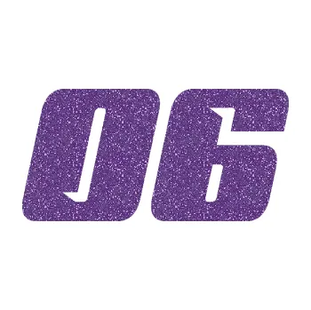 Polep vozidla Startovní číslo 06 typ 6 (87 - Ultra Metalic fialová) SAMOLEPKA NA AUTO, NÁLEPKA, FÓLIE, POLEP, TUNING, VLASTNÍ TEXT, TISK, AUTOSAMOLEPKY.cz, POLEPY, OBRÁZEK, LOGO, 3D STICKERS