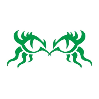 Polep vozidla Tetování 183 oči (12 - zelená) SAMOLEPKA NA AUTO, NÁLEPKA, FÓLIE, POLEP, TUNING, VLASTNÍ TEXT, TISK, AUTOSAMOLEPKY.cz, POLEPY, OBRÁZEK, LOGO, 3D STICKERS