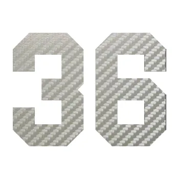 Polep vozidla Startovní číslo 36 (52 - 3D karbon stříbrný) SAMOLEPKA NA AUTO, NÁLEPKA, FÓLIE, POLEP, TUNING, VLASTNÍ TEXT, TISK, AUTOSAMOLEPKY.cz, POLEPY, OBRÁZEK, LOGO, 3D STICKERS