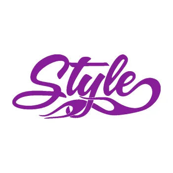 Polep vozidla SAMOLEPKA Style nápis s plameny (14 - fialová) NA AUTO, NÁLEPKA, FÓLIE, POLEP, TUNING, VLASTNÍ TEXT, TISK, AUTOSAMOLEPKY.cz, POLEPY, OBRÁZEK, LOGO, SAMOLEPKY