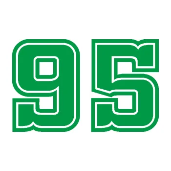 Polep vozidla Startovní číslo 95 typ 5 (12 - zelená) SAMOLEPKA NA AUTO, NÁLEPKA, FÓLIE, POLEP, TUNING, VLASTNÍ TEXT, TISK, AUTOSAMOLEPKY.cz, POLEPY, OBRÁZEK, LOGO, 3D STICKERS