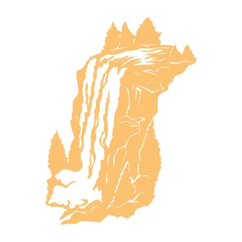 Samolepící dekorace Vodopád levá krajina (08 - béžová) SAMOLEPKA NA AUTO, NÁLEPKA, FÓLIE, POLEP, TUNING, VLASTNÍ TEXT, TISK, AUTOSAMOLEPKY.cz, POLEPY, OBRÁZEK, LOGO, 3D STICKERS