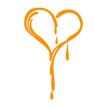 Samolepící dekorace Srdíčko 012 pravá (06 - oranžová) SAMOLEPKA NA AUTO, NÁLEPKA, FÓLIE, POLEP, TUNING, VLASTNÍ TEXT, TISK, AUTOSAMOLEPKY.cz, POLEPY, OBRÁZEK, LOGO, 3D STICKERS