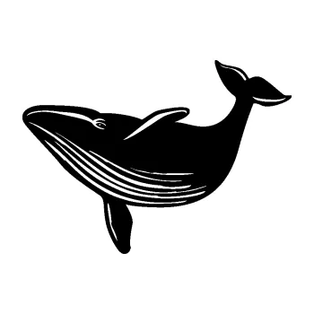 Samolepící dekorace SAMOLEPKA Velryba 002 levá (01 - černá) NA AUTO, NÁLEPKA, FÓLIE, POLEP, TUNING, VLASTNÍ TEXT, TISK, AUTOSAMOLEPKY.cz, POLEPY, OBRÁZEK, LOGO, SAMOLEPKY