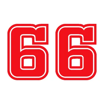 Polep vozidla SAMOLEPKA Startovní číslo 66 typ 5 (10 - červená) NA AUTO, NÁLEPKA, FÓLIE, POLEP, TUNING, VLASTNÍ TEXT, TISK, AUTOSAMOLEPKY.cz, POLEPY, OBRÁZEK, LOGO, SAMOLEPKY