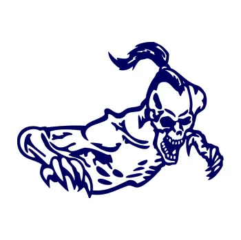 Samolepicí dekorace na vozidlo Zombík pravá (23 - tmavě modrá) SAMOLEPKA NA AUTO, NÁLEPKA, FÓLIE, POLEP, TUNING, VLASTNÍ TEXT, TISK, AUTOSAMOLEPKY.cz, POLEPY, OBRÁZEK, LOGO, 3D STICKERS