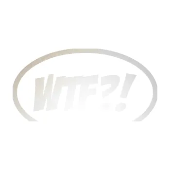 Polep vozidla SAMOLEPKA WTF?! nápis (82 - odrazková reflexní bílá) NA AUTO, NÁLEPKA, FÓLIE, POLEP, TUNING, VLASTNÍ TEXT, TISK, AUTOSAMOLEPKY.cz, POLEPY, OBRÁZEK, LOGO, SAMOLEPKY