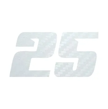 Polep vozidla Startovní číslo 25 typ 6 (51 - 3D karbon bílý) SAMOLEPKA NA AUTO, NÁLEPKA, FÓLIE, POLEP, TUNING, VLASTNÍ TEXT, TISK, AUTOSAMOLEPKY.cz, POLEPY, OBRÁZEK, LOGO, 3D STICKERS