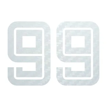 Polep vozidla SAMOLEPKA Startovní číslo 99 typ 7 (51 - 3D karbon bílý) NA AUTO, NÁLEPKA, FÓLIE, POLEP, TUNING, VLASTNÍ TEXT, TISK, AUTOSAMOLEPKY.cz, POLEPY, OBRÁZEK, LOGO, SAMOLEPKY
