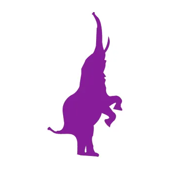 Samolepící dekorace Slon 020 pravá (14 - fialová) SAMOLEPKA NA AUTO, NÁLEPKA, FÓLIE, POLEP, TUNING, VLASTNÍ TEXT, TISK, AUTOSAMOLEPKY.cz, POLEPY, OBRÁZEK, LOGO, 3D STICKERS