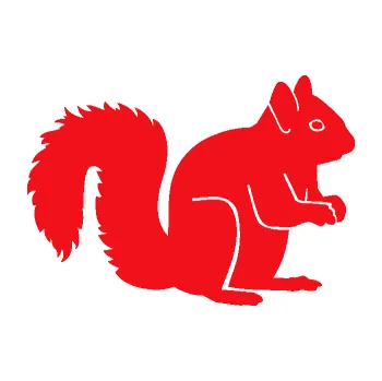 Samolepící dekorace Veverka 001 pravá (10 - červená) SAMOLEPKA NA AUTO, NÁLEPKA, FÓLIE, POLEP, TUNING, VLASTNÍ TEXT, TISK, AUTOSAMOLEPKY.cz, POLEPY, OBRÁZEK, LOGO, 3D STICKERS