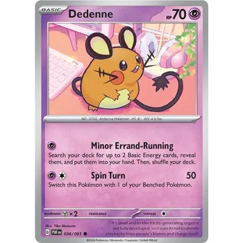 Karetní hra Dedenne 036/091- Paldean Fates Typ karty: Reverse Holo