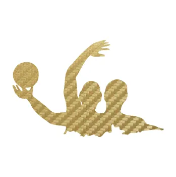 Polep vozidla SAMOLEPKA Vodní pólo 001 levá (59 - 3D karbon zlatý) NA AUTO, NÁLEPKA, FÓLIE, POLEP, TUNING, VLASTNÍ TEXT, TISK, AUTOSAMOLEPKY.cz, POLEPY, OBRÁZEK, LOGO, SAMOLEPKY