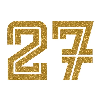 Polep vozidla Startovní číslo 27 typ 7 (92 - Ultra Metalic zlatá) SAMOLEPKA NA AUTO, NÁLEPKA, FÓLIE, POLEP, TUNING, VLASTNÍ TEXT, TISK, AUTOSAMOLEPKY.cz, POLEPY, OBRÁZEK, LOGO, 3D STICKERS