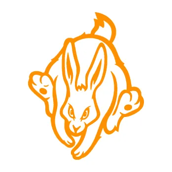 Samolepící dekorace SAMOLEPKA Zajíc 002 levá (06 - oranžová) NA AUTO, NÁLEPKA, FÓLIE, POLEP, TUNING, VLASTNÍ TEXT, TISK, AUTOSAMOLEPKY.cz, POLEPY, OBRÁZEK, LOGO, SAMOLEPKY