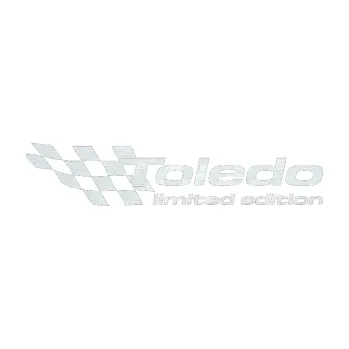 Polep vozidla SAMOLEPKA Toledo limited edition levá (51 - 3D karbon bílý) NA AUTO, NÁLEPKA, FÓLIE, POLEP, TUNING, VLASTNÍ TEXT, TISK, AUTOSAMOLEPKY.cz, POLEPY, OBRÁZEK, LOGO, SAMOLEPKY