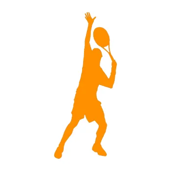 Polep vozidla Tenista 008 pravá (06 - oranžová) SAMOLEPKA NA AUTO, NÁLEPKA, FÓLIE, POLEP, TUNING, VLASTNÍ TEXT, TISK, AUTOSAMOLEPKY.cz, POLEPY, OBRÁZEK, LOGO, 3D STICKERS