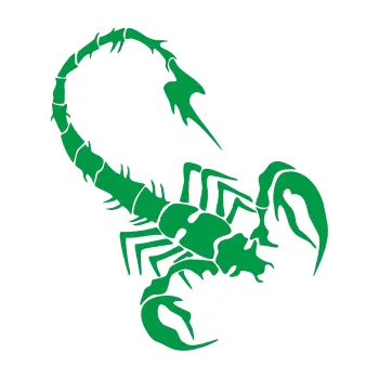 Polep vozidla Štír 020 pravá (12 - zelená) SAMOLEPKA NA AUTO, NÁLEPKA, FÓLIE, POLEP, TUNING, VLASTNÍ TEXT, TISK, AUTOSAMOLEPKY.cz, POLEPY, OBRÁZEK, LOGO, 3D STICKERS