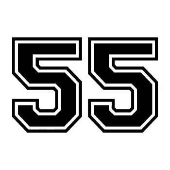 Polep vozidla Startovní číslo 55 typ 4 (01 - černá) SAMOLEPKA NA AUTO, NÁLEPKA, FÓLIE, POLEP, TUNING, VLASTNÍ TEXT, TISK, AUTOSAMOLEPKY.cz, POLEPY, OBRÁZEK, LOGO, 3D STICKERS