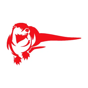 Samolepící dekorace SAMOLEPKA Vydra 001 pravá (10 - červená) NA AUTO, NÁLEPKA, FÓLIE, POLEP, TUNING, VLASTNÍ TEXT, TISK, AUTOSAMOLEPKY.cz, POLEPY, OBRÁZEK, LOGO, SAMOLEPKY