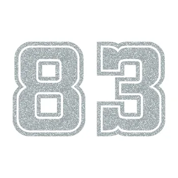 Polep vozidla Startovní číslo 83 typ 5 (91 - Ultra Metalic stříbrná metalíza) SAMOLEPKA NA AUTO, NÁLEPKA, FÓLIE, POLEP, TUNING, VLASTNÍ TEXT, TISK, AUTOSAMOLEPKY.cz, POLEPY, OBRÁZEK, LOGO, 3D STICKERS