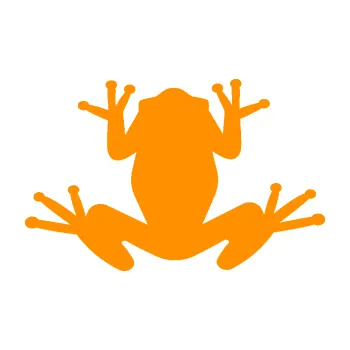 Samolepící dekorace Žába 003 (06 - oranžová) SAMOLEPKA NA AUTO, NÁLEPKA, FÓLIE, POLEP, TUNING, VLASTNÍ TEXT, TISK, AUTOSAMOLEPKY.cz, POLEPY, OBRÁZEK, LOGO, 3D STICKERS