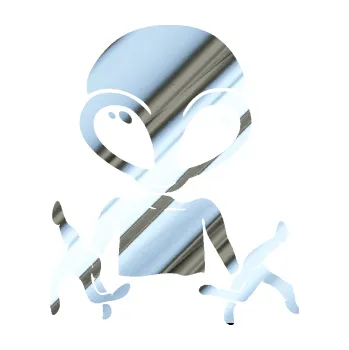 Samolepicí dekorace na vozidlo UFO 006 pravá (80 - chrom fólie stříbrná zrcadlová) SAMOLEPKA NA AUTO, NÁLEPKA, FÓLIE, POLEP, TUNING, VLASTNÍ TEXT, TISK, AUTOSAMOLEPKY.cz, POLEPY, OBRÁZEK, LOGO, 3D STICKERS