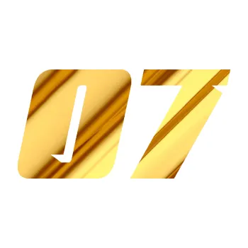 Polep vozidla Startovní číslo 07 typ 6 (81 - chrom fólie zlatá zrcadlová) SAMOLEPKA NA AUTO, NÁLEPKA, FÓLIE, POLEP, TUNING, VLASTNÍ TEXT, TISK, AUTOSAMOLEPKY.cz, POLEPY, OBRÁZEK, LOGO, 3D STICKERS