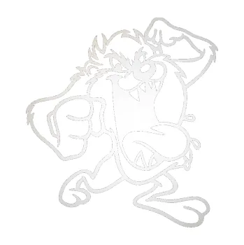 Samolepicí dekorace na vozidlo Tazman pravá (82 - odrazková reflexní bílá) SAMOLEPKA NA AUTO, NÁLEPKA, FÓLIE, POLEP, TUNING, VLASTNÍ TEXT, TISK, AUTOSAMOLEPKY.cz, POLEPY, OBRÁZEK, LOGO, 3D STICKERS