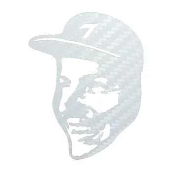 Samolepící dekorace SAMOLEPKA Silueta Kimi Raikkonen levá (51 - 3D karbon bílý) NA AUTO, NÁLEPKA, FÓLIE, POLEP, TUNING, VLASTNÍ TEXT, TISK, AUTOSAMOLEPKY.cz, POLEPY, OBRÁZEK, LOGO, SAMOLEPKY