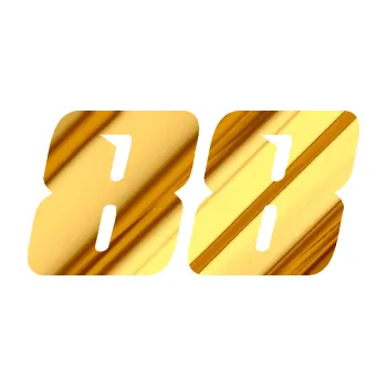 Polep vozidla Startovní číslo 88 typ 6 (81 - chrom fólie zlatá zrcadlová) SAMOLEPKA NA AUTO, NÁLEPKA, FÓLIE, POLEP, TUNING, VLASTNÍ TEXT, TISK, AUTOSAMOLEPKY.cz, POLEPY, OBRÁZEK, LOGO, 3D STICKERS