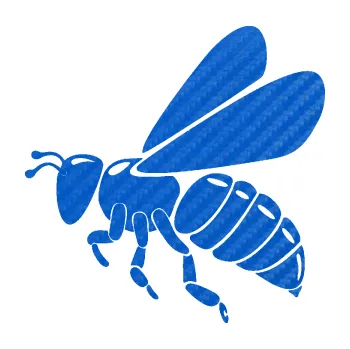 Samolepící dekorace SAMOLEPKA Včela 001 levá (57 - 3D karbon modrý) NA AUTO, NÁLEPKA, FÓLIE, POLEP, TUNING, VLASTNÍ TEXT, TISK, AUTOSAMOLEPKY.cz, POLEPY, OBRÁZEK, LOGO, SAMOLEPKY