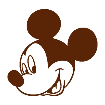 Samolepící dekorace Myšák Mickey 001 levá (15 - hnědá) SAMOLEPKA NA AUTO, NÁLEPKA, FÓLIE, POLEP, TUNING, VLASTNÍ TEXT, TISK, AUTOSAMOLEPKY.cz, POLEPY, OBRÁZEK, LOGO, 3D STICKERS
