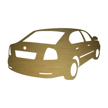 Autodoplněk Samolepka na auto Škoda Octavia 2 pravá silueta (64 - škrábaný kov zlatý) NÁLEPKA, FÓLIE, POLEPY, TUNING, VLASTNÍ TEXT, TISK, AUTOSAMOLEPKY.cz, SAMOLEPKY, OBRÁZEK, LOGO, VÝROBA, PRODEJ
