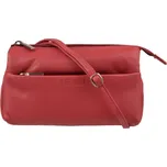 Malá kožená kabelka - moderní psaníčko ET-2046 červené
