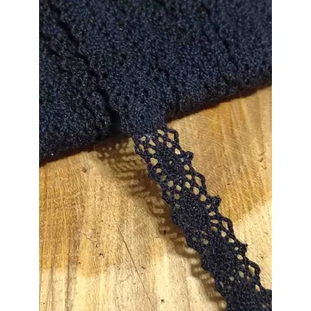 Krajka Krajka / vsadka paličkovaná šíře 12 mm černá