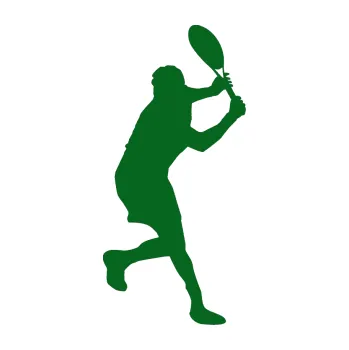 Polep vozidla SAMOLEPKA NA AUTO Tenista 012 pravá (20 - tmavě zelená) NÁLEPKA, FÓLIE, POLEP, TUNING, VLASTNÍ TEXT, TISK, AUTOSAMOLEPKY.cz, POLEPY, OBRÁZEK, LOGO, SAMOLEPKY