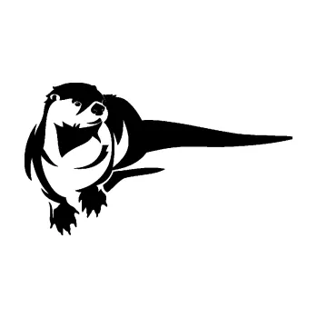 Samolepící dekorace SAMOLEPKA Vydra 001 pravá (01 - černá) NA AUTO, NÁLEPKA, FÓLIE, POLEP, TUNING, VLASTNÍ TEXT, TISK, AUTOSAMOLEPKY.cz, POLEPY, OBRÁZEK, LOGO, SAMOLEPKY