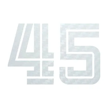 Polep vozidla SAMOLEPKA Startovní číslo 45 typ 7 (51 - 3D karbon bílý) NA AUTO, NÁLEPKA, FÓLIE, POLEP, TUNING, VLASTNÍ TEXT, TISK, AUTOSAMOLEPKY.cz, POLEPY, OBRÁZEK, LOGO, SAMOLEPKY