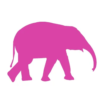 Samolepící dekorace Slon 017 pravá (16 - růžová) SAMOLEPKA NA AUTO, NÁLEPKA, FÓLIE, POLEP, TUNING, VLASTNÍ TEXT, TISK, AUTOSAMOLEPKY.cz, POLEPY, OBRÁZEK, LOGO, 3D STICKERS