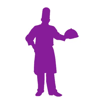 Samolepící dekorace SAMOLEPKA Šéfkuchař 001 pravá (14 - fialová) NA AUTO, NÁLEPKA, FÓLIE, POLEP, TUNING, VLASTNÍ TEXT, TISK, AUTOSAMOLEPKY.cz, POLEPY, OBRÁZEK, LOGO, SAMOLEPKY