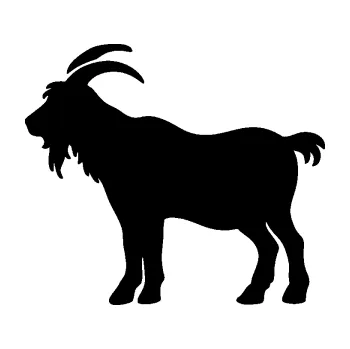Samolepící dekorace SAMOLEPKA Kozel 008 levá silueta (01 - černá) NA AUTO, NÁLEPKA, FÓLIE, POLEP, TUNING, VLASTNÍ TEXT, TISK, AUTOSAMOLEPKY.cz, POLEPY, OBRÁZEK, LOGO, SAMOLEPKY