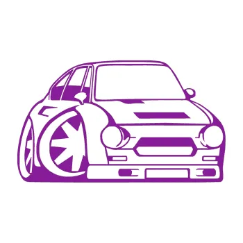 Polep vozidla SAMOLEPKA Škoda 110r karikatura pravá (14 - fialová) NA AUTO, NÁLEPKA, FÓLIE, POLEP, TUNING, VLASTNÍ TEXT, TISK, AUTOSAMOLEPKY.cz, POLEPY, OBRÁZEK, LOGO, SAMOLEPKY